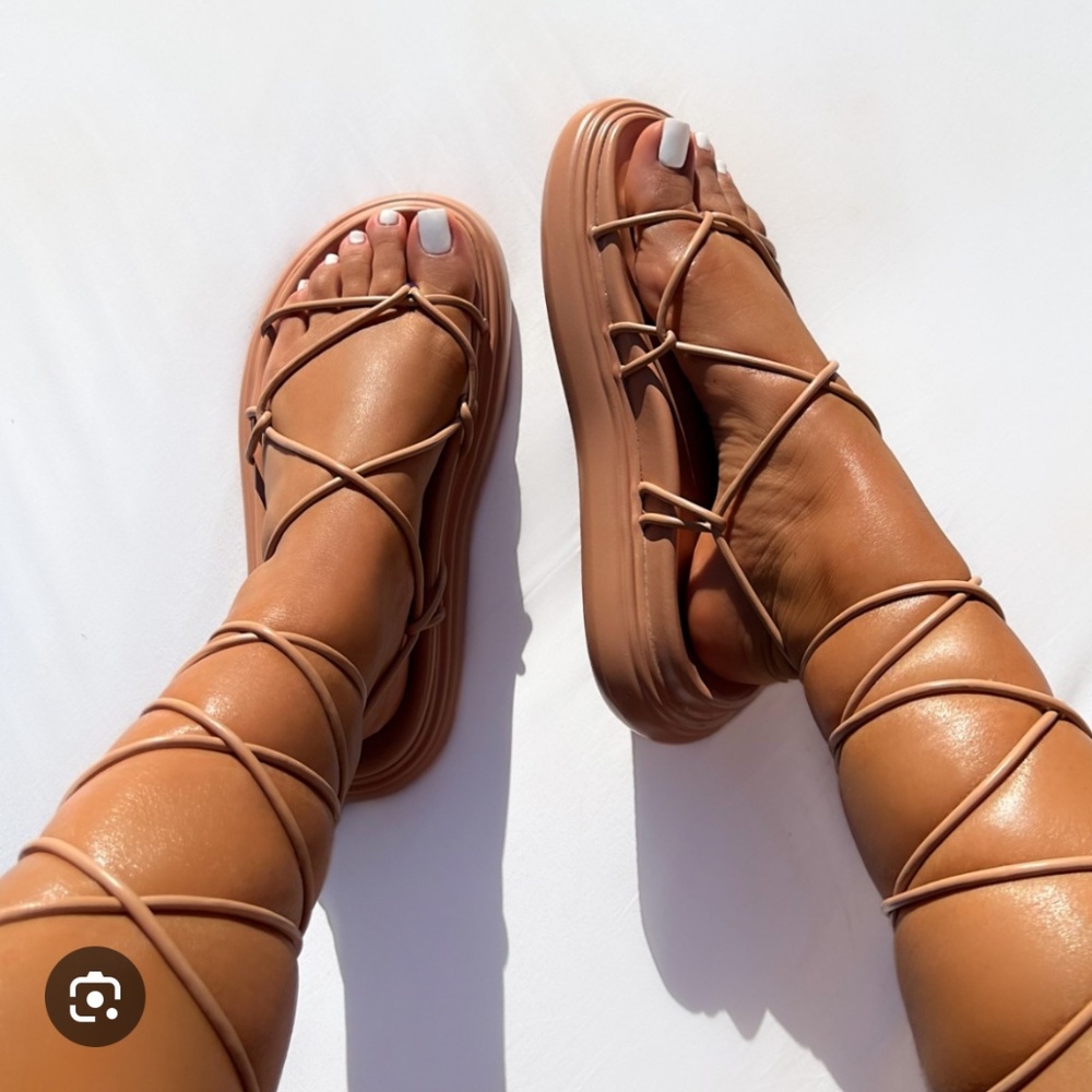 Simmi nude tie up sandal